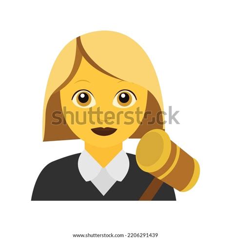 Female Judge Gavel Emoji Vector 库存矢量图（免版税）2206291439 | Shutterstock