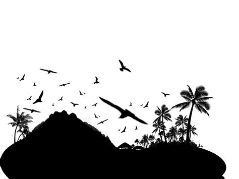 Silhouette Download - Silhouette Island png download - 1000*750 - Free ...