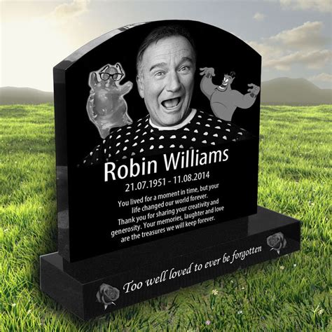 Robin Williams Laser Etched Headstone