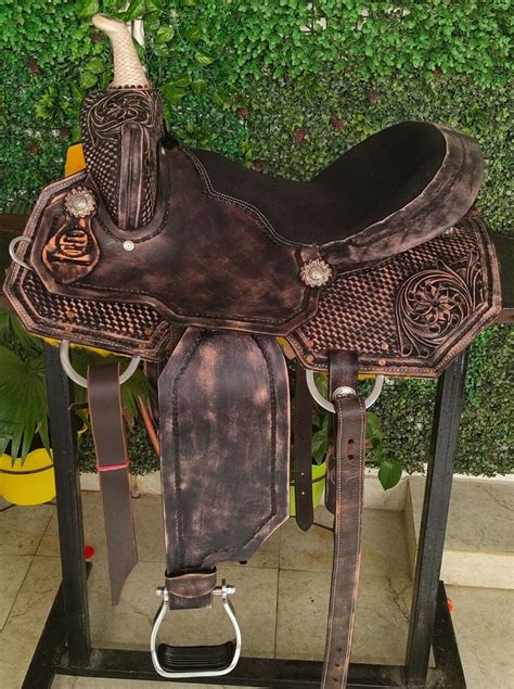 Western Premium Leather Barrel Racing Trail Horse Complete Set | Etsy