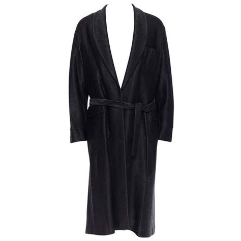 La Perla Vintage Black Velvet Full Length Robe. For Sale at 1stDibs