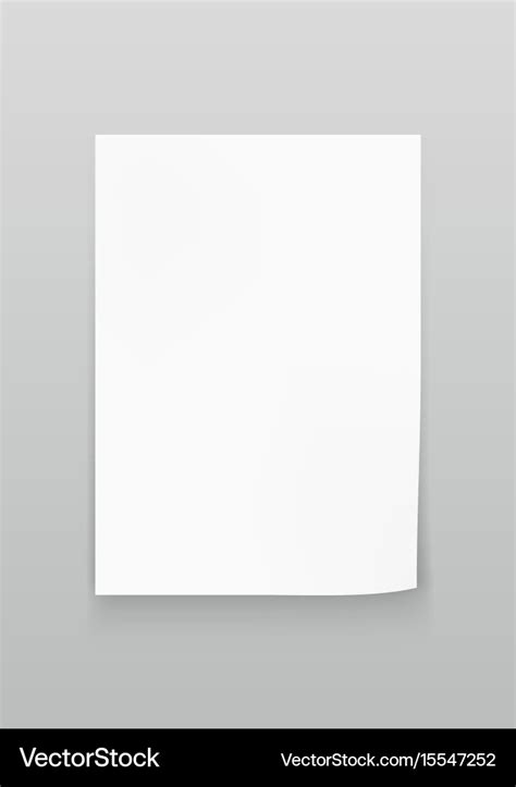 White sheet of paper a4 size Royalty Free Vector Image