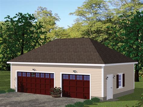 Three-Car Garage Plans | Detached 3-Car Garage Plan with Hip Roof # 078G-0007 at www ...