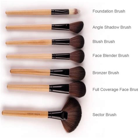 Different Types Of Makeup Brushes & Their Uses - Musely | Makeup brush ...