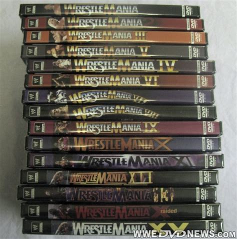 Exclusive: Photos of New WWE WrestleMania 1-15 DVD Re-Releases ...