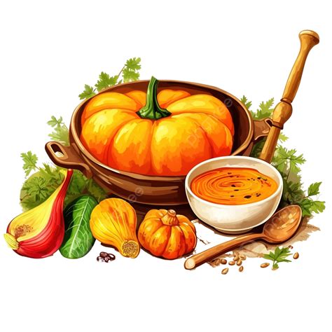Recipe Cooking Of Vegetable Delicious Pumpkin Soup For Thanksgiving ...