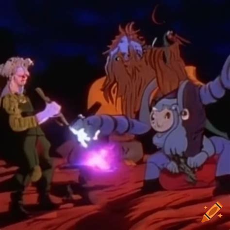 Scene from the dark crystal featuring the real ghostbusters on Craiyon