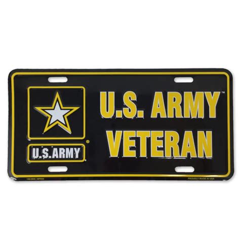 US Army Veteran License Plate (12 | Army veteran, Veteran, Army