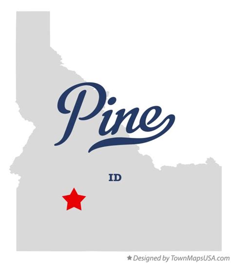 Map of Pine, ID, Idaho