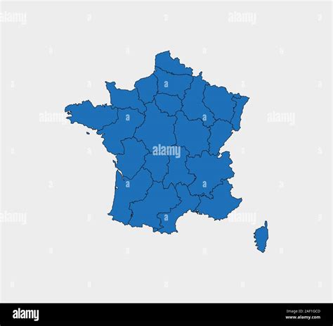 France map, states border map. Vector illustration Stock Vector Image ...