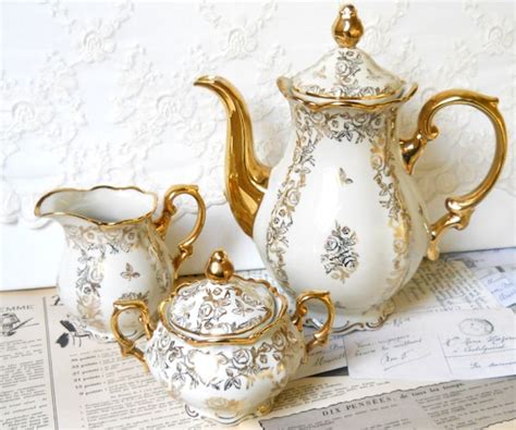 vintage teapot tea set teapot vintage floral coffeepot teapot