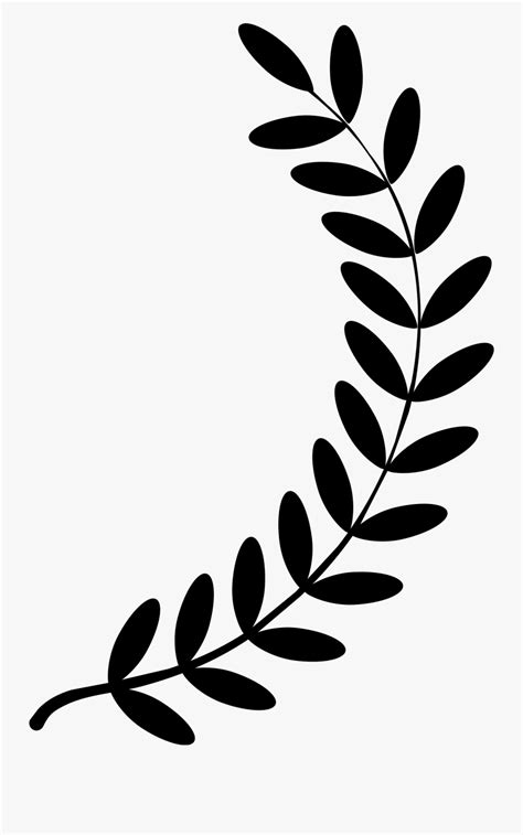 Vector Graphics Clip Art Laurel Wreath Portable Network - Black And White Olive Branch Clip Art ...