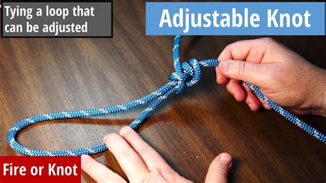 Knot Instruction - Adjustable Knot - YouTube