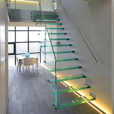 Internal Floating Staircase with Glass Stair Railings - Floating ...