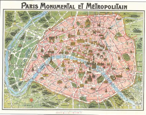 Map of Paris circa 1910 | Victorian Paris