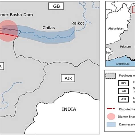 Geographical Location of Diamer Bhasha Dam project. | Download ...