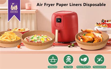 Air Fryer Paper Liners Disposable, 100Pcs Parchment Paper for Baking ...