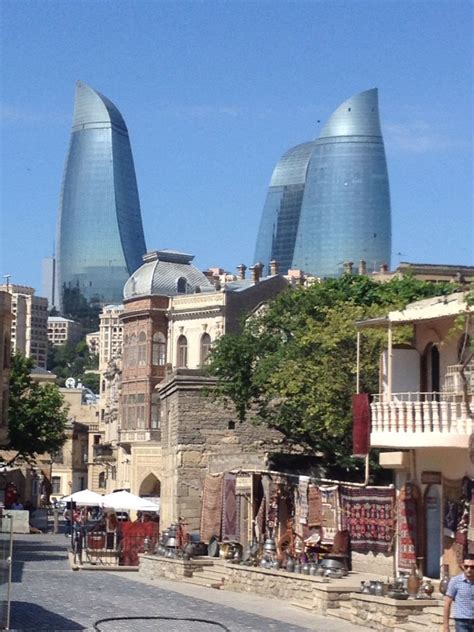 Old meets new. Old City, Baku. | Azerbaijan travel, Armenia azerbaijan ...