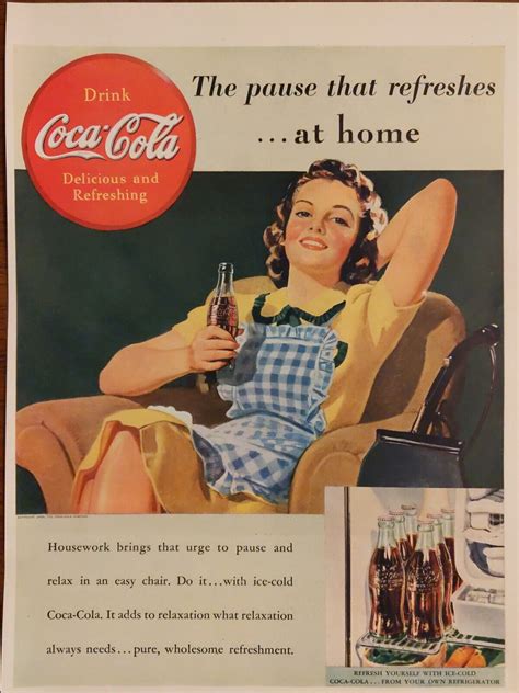 1939 vintage coca-cola print ad. The pause that refreshed...at home | eBay