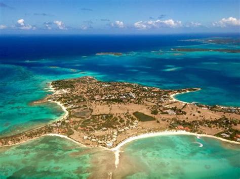 On departure the aerial of the whole island - Picture of Jumby Bay Island, St. John's - TripAdvisor