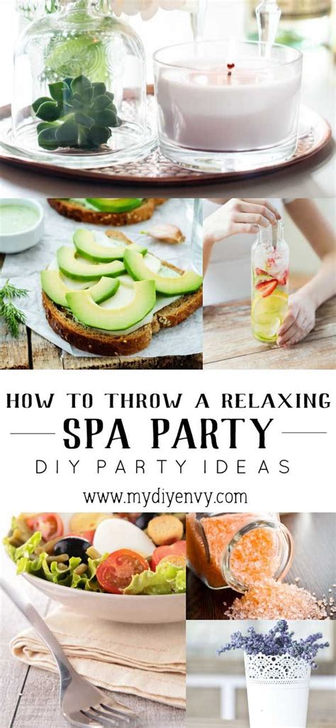 How to Host the Best Relaxing Spa Party - My DIY Envy | Spa party, Herb toppings, Spa day party