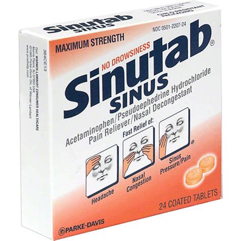 Sinutab Sinus, Maximum Strength Coated Tablets | Health & Personal Care | Edwards Food Giant