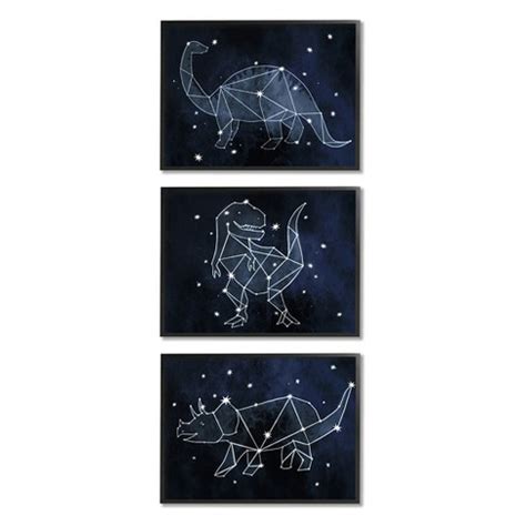 Stupell Industries Night Sky Dinosaur Constellations Outer Space : Target