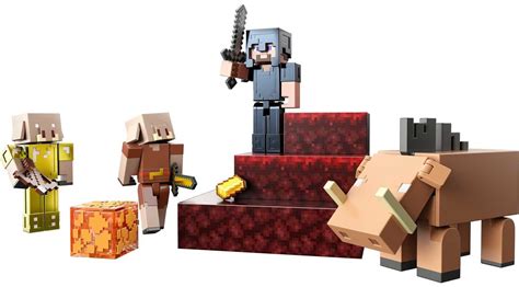 Minecraft Crimson Forest Conquest Story Pack, Figures With Accessories And Papercraft Play ...