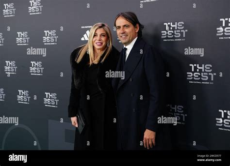 Simone Inzaghi and Gaia Lucariello arriving for The Best FIFA Football ...