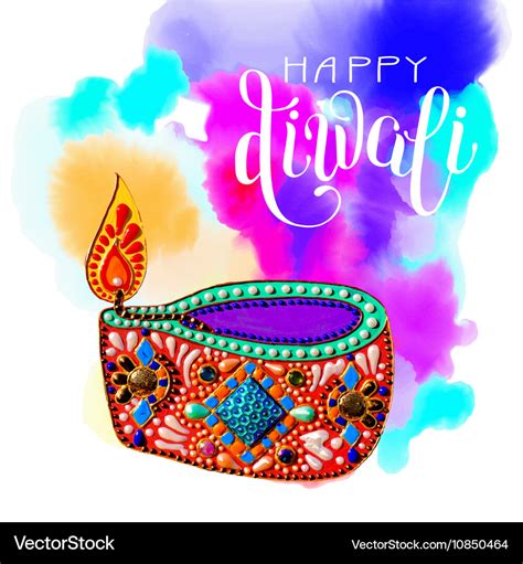 Original greeting card to deepavali festival Vector Image