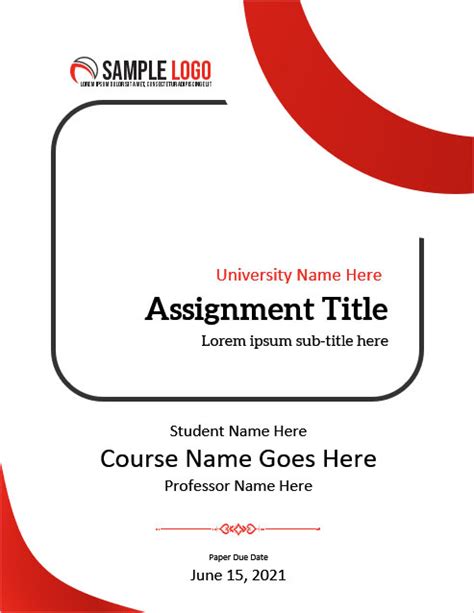28+ Free Assignment Cover Page Templates for MS Word