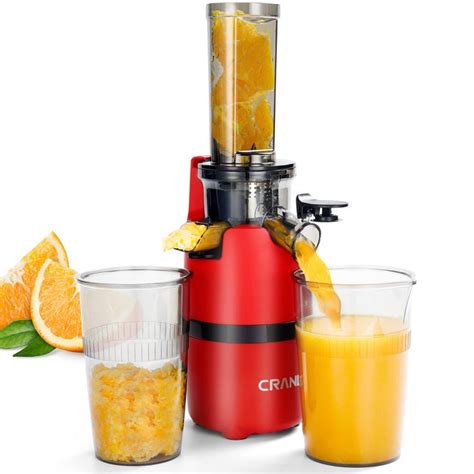 CRANDDI Mini Juicer, Compact Masticating Slow Juicer, Cold Press Juice ...