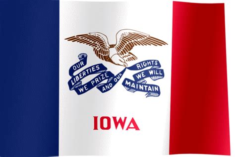 Flag of Iowa (GIF) - All Waving Flags