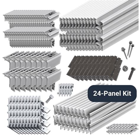 Solar Panel Roof Rack Kit | 6 / 12 / 18 / 24 x 300-400W Solar Panels | - 24 x Panels - ShopSolar.com