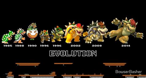 "The Evolution of Bowser" Posters by BowserBasher | Redbubble