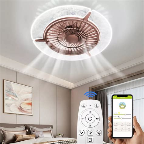 Flush Ceiling Fan With Light And Remote | Shelly Lighting