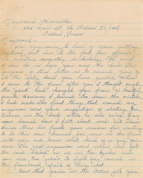 Chilling letter written by infamous Bonnie and Clyde sold as part of ...