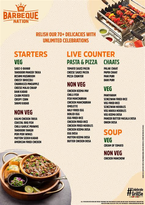 Barbeque Nation Menu, Menu for Barbeque Nation, T. Nagar, Chennai, Chennai