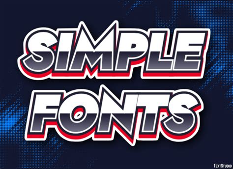 Simple Fonts Text Effect and Logo Design Font