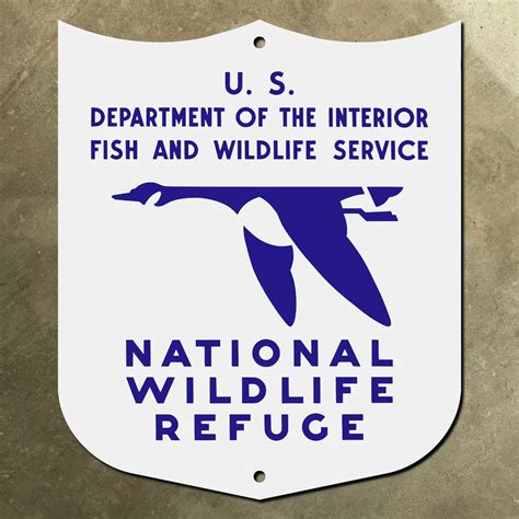 National Wildlife Refuge Sign Goose US Department of the Interior Fish USDI - Etsy