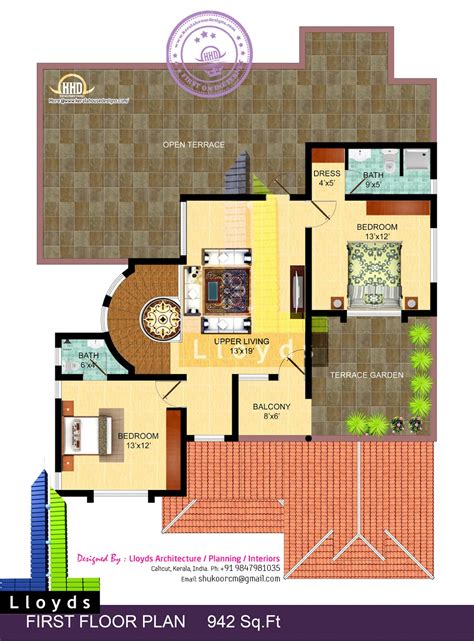 2951 sq.ft. 4 bedroom bungalow floor plan and 3D View | House Design Plans