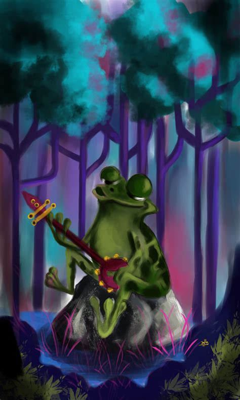 ArtStation - musician frog