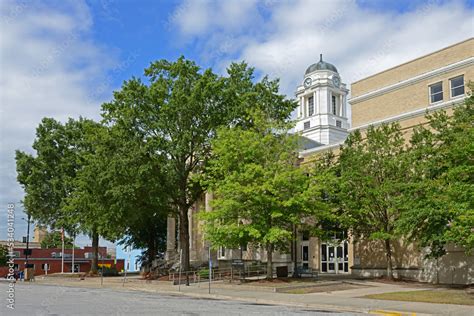 Pitt County Courthouse (1910), historic courthouse building among green ...