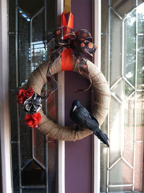 Raven Halloween Wreath Halloween Ideas, Halloween Wreath, Halloween Decorations, Raven, Wreaths ...