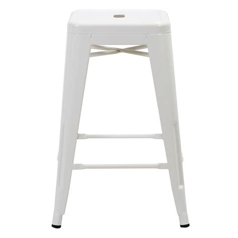 Metal Counter Stool, 24", White | At Home