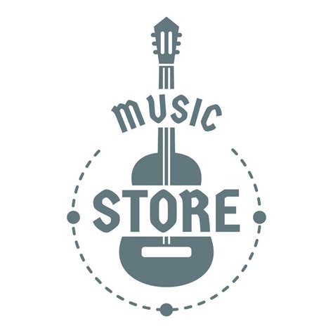 Music store logo, simple style 15040545 Vector Art at Vecteezy