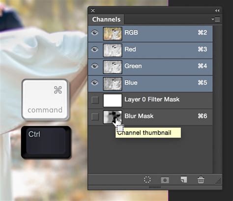 Photoshop Blur - Save Mask to Channels - TipSquirrel