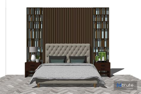 Bed Sketchup 3d model Sketchup Download Free 3dbrute