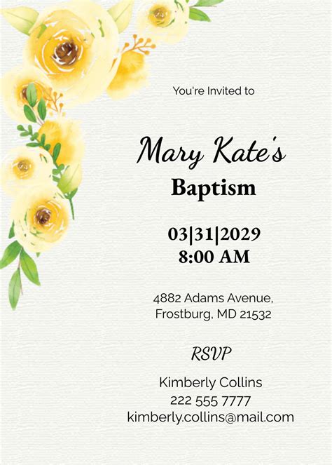 FREE Baptism Invitation Templates Printable Baptism Invitations Templates – Access Our ...