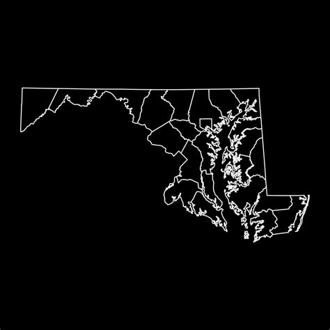 Maryland state map with counties. Vector illustration. 25452085 Vector ...